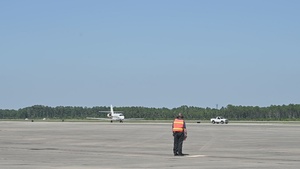 Paraguayan President Mario Abdo Benítez arrives at Hurlburt Field