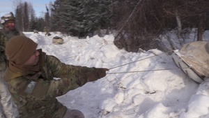 11th Airborne Division Soldiers break down base during JPMRC-AK 23-02