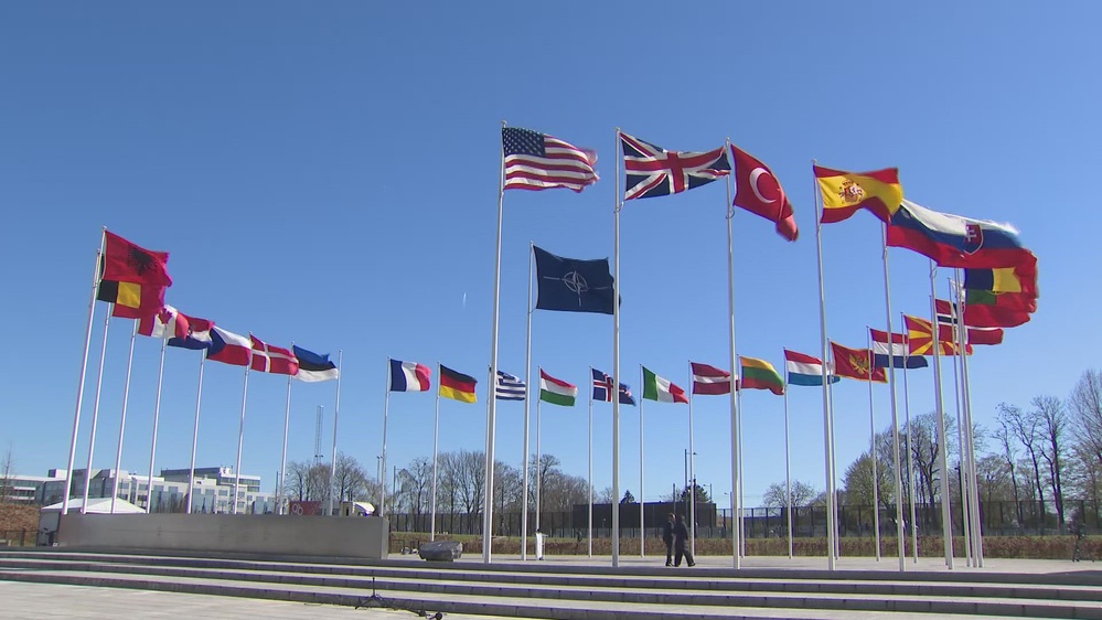 DVIDS - Video - Additional Flag Pole For Finland At NATO HQ (B-ROLL)