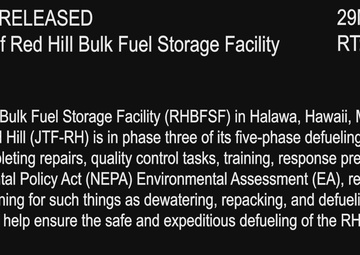 JTF-RH B-roll of Red Hill Bulk Fuel Storage Facility