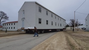 Contractors move third World War II-era barracks building at Fort McCoy, Part IV