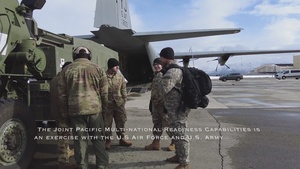 Heavy equipment and HIMARS transport at JPMRC (reel)