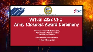 Virtual CFC Army Closeout Award Ceremony - short total announcement