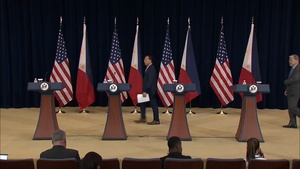 Secretary Blinken holds a joint press availability with  Secretary of Defense Austin, Philippine Secretary of Foreign Affairs Manalo, and Philippine Senior Under Secretary and Officer in Charge of the Department of National Defense Galvez
