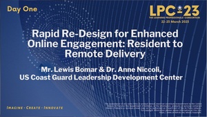 LPC-23 Rapid Re-Design for Enhanced Online Engagement: Resident to Remote Delivery