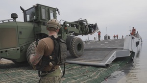 Balikatan 23 | U.S. service members onload a Causeway Ferry