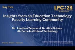 LPC-23 Insights from an Education Technology Faculty Learning Community