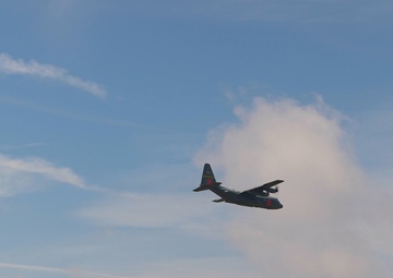 Slow motion video of a MAFFS-equipped C-130H dropping water during MAFFS 2023 Spring training