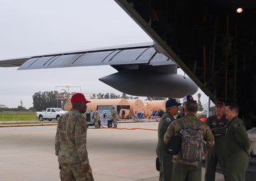 Nevada Adjutant General Maj. Gen. Ondra Berry and NGB Director of Operations Brig. Gen. Allison Miller visit Airmen during 2023 MAFFS Spring training