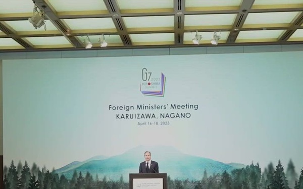 Secretary of State Antony J. Blinken press availability in Karuizawa, Japan.