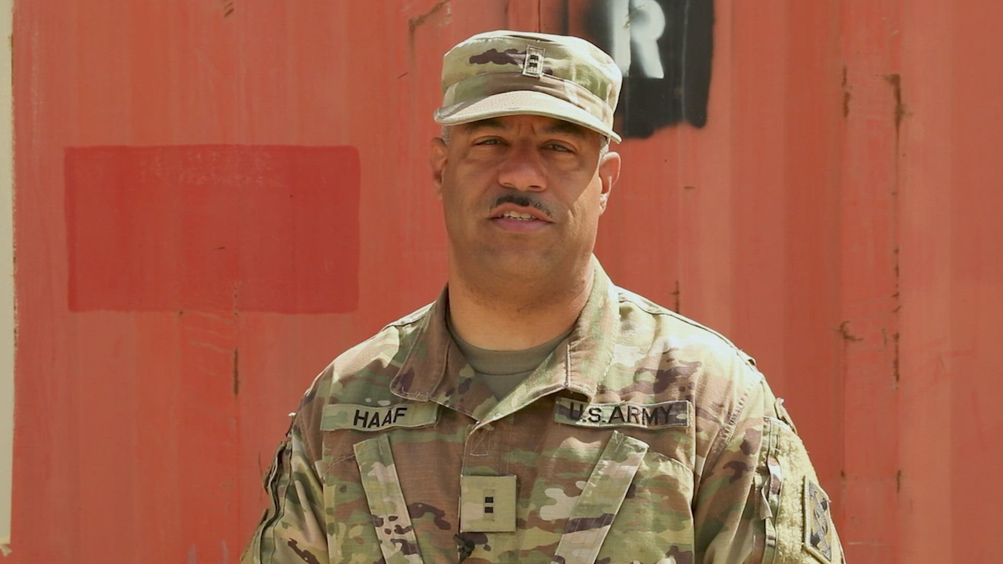 U.S. Army Reserve Chief Warrant Officer 2, Sascha Haaf, ammunition warrant officer, 143d Expeditionary Sustainment Command, wishes the U.S. Army Reserve a happy 115th birthday (U.S. Army Reserve video by Spc. Christian Cote)
