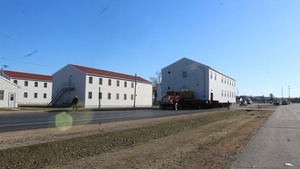 Contractors move fourth World War II-era barracks building at Fort McCoy, Part IV