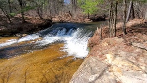 April 2023 Scene at Trout Falls at Fort McCoy's Pine View Recreation Area