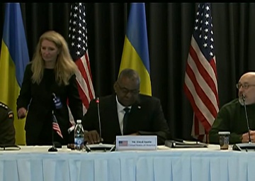 Austin Speaks at Ukraine Defense Meeting