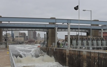 High Water at Minneapolis Locks and Dams