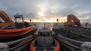 Coast Guard Cutter Midgett conducts training in the Bering Sea