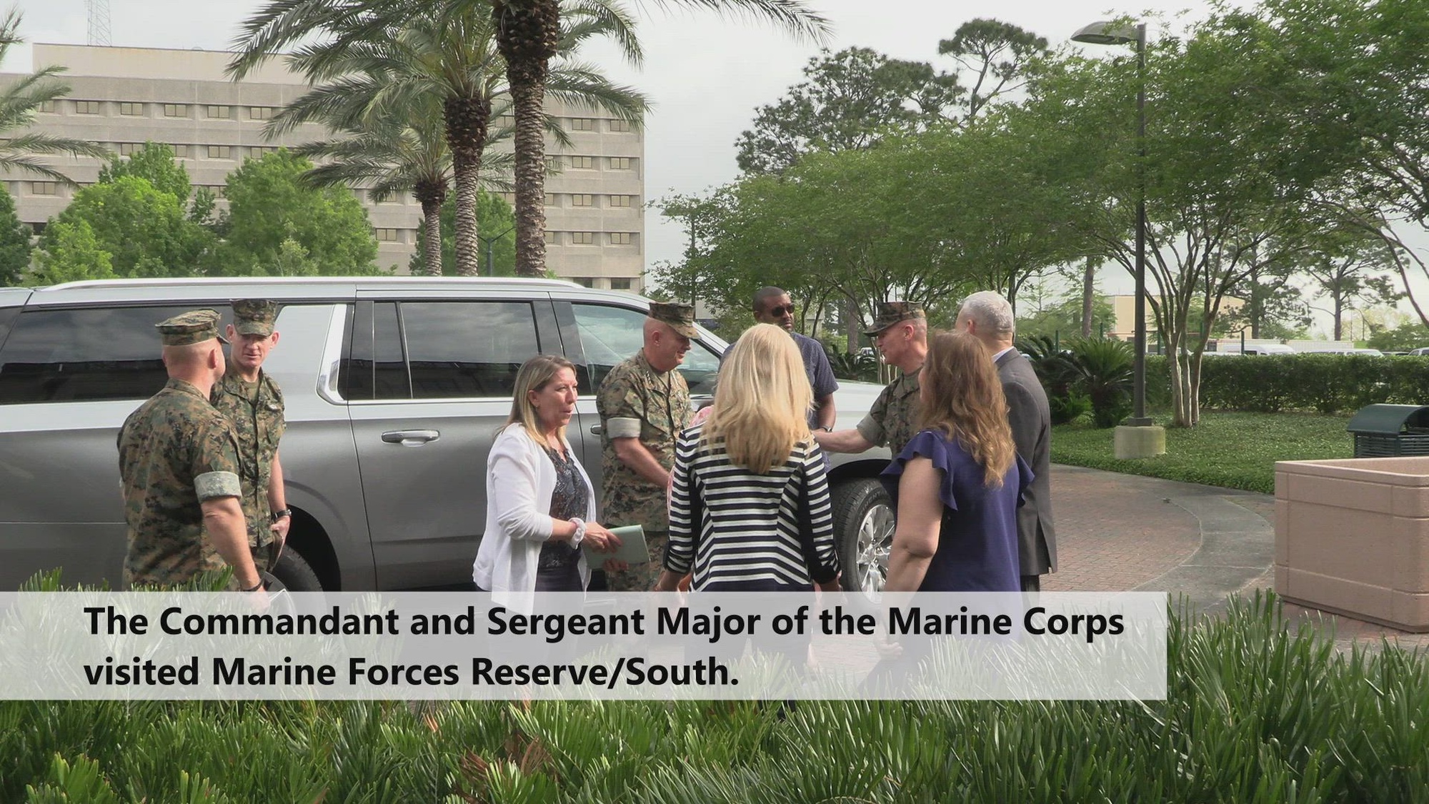 LtGen David Bellon and the 20th Sergeant Major of the Marine Corps