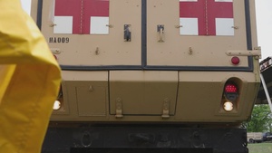 Mass casualty decontamination line at Guardian Response 2023