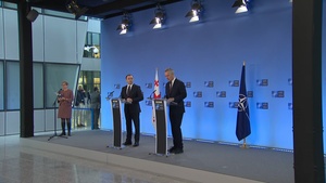 Joint press statements by the NATO Secretary General and the Prime Minister of Georgia (B-ROLL)