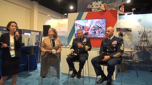 Coast Guard Deputy Commandant for Mission Support speaks at Sea Air Space 2023