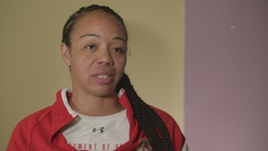 2023 Team Sports Camp - Gunnery Sgt. Denise Medina Interview B-Roll