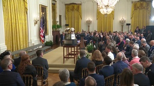 President Biden Presents the Commander-in-Chief’s Trophy to the Air Force Falcons