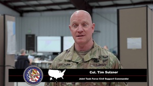 JTF-CS Commander Col. Tim Sulzner discusses JTF-CS's role
