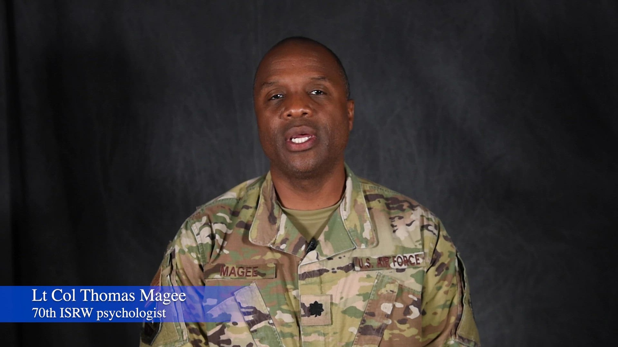 The 70th ISRW psychologist, Lt. Col. Thomas Magee shares a message about the importance of mental health.