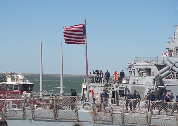 USS Ramage Departs Naval Station Norfolk for Deployment