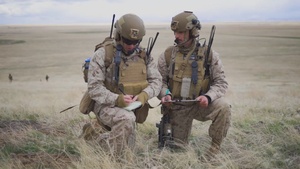 B-Roll: Marines coordinate close air support during Exercise Garnet Rattler