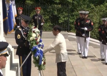 Armed Forces Full Honors Wreath laying Ceremony for President of Philippines Ferdinand R. Marcos Jr