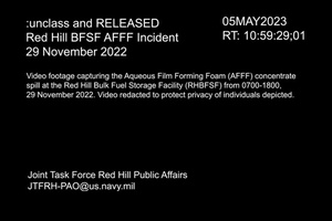Red Hill BFSF AFFF Incident 29 November 2022