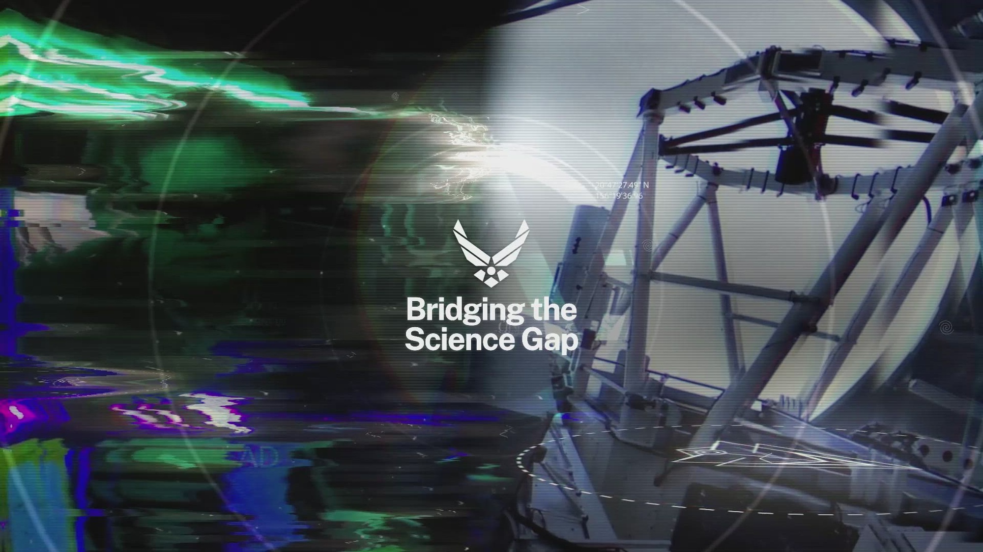 Bridging the Science Gap looping video title for Airman Magazine.