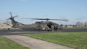 1st CAB Participates in Simulated Military Casualty Transport Exercise