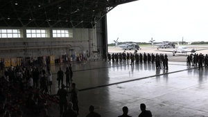 B-Roll of Overview of Change of Command Ceremony MCAS Futenma