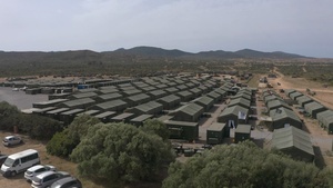 Aerial Footage of NATO's Very High Readiness Task Force's Camp during Exercise Noble Jump 23