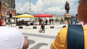 US Army Europe & Africa Band and Chorus plays in North Macedonia City Square