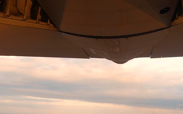 Texas C-130J deploys flares for training exercise