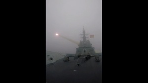 ESPS Blas de Lezo fires Harpoon during Formidable Shield 2023