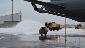 Wing deploys after historic blizzard