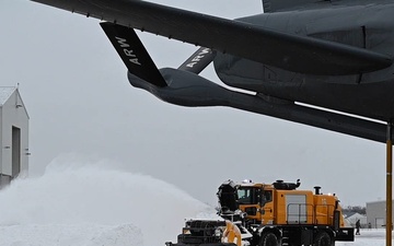 Wing deploys after historic blizzard
