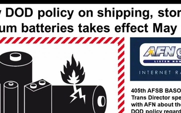 AFN Europe Newscast: New DOD policy on shipping, storing lithium batteries takes effect May 15