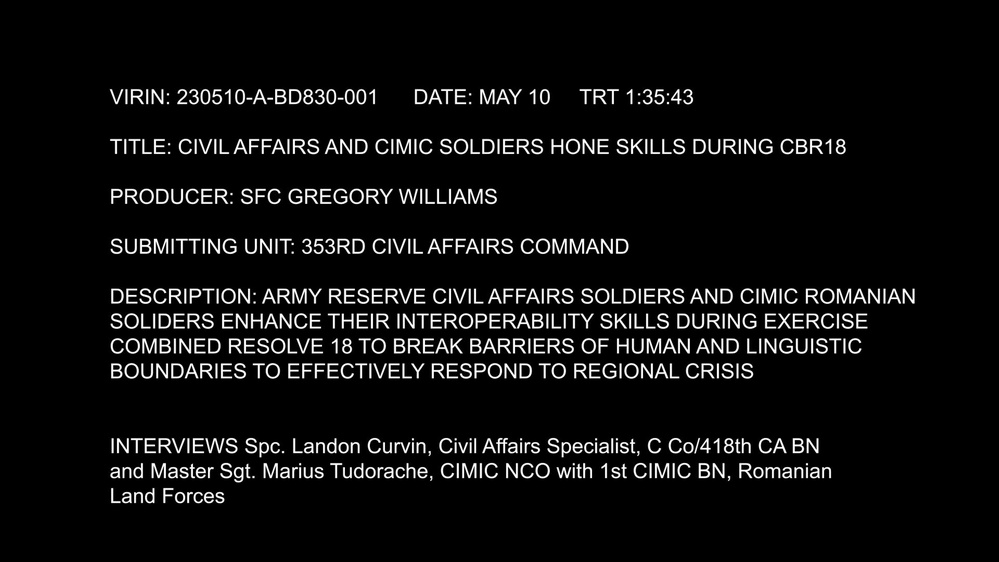 DVIDS - Video - (B-Roll) U.S. Army Reserve and Romanian Soldiers Train ...