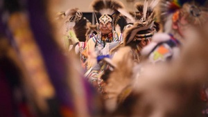 319 RW Airman honored as head woman dancer at Time Out Wacipi Powwow