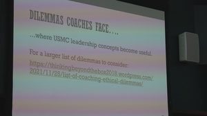 Marine Corps Coaches Workshop Gives Inside Look at Officer Training