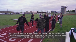 142nd Wing Defenders celebrate "Police Week" with commemorative PT session