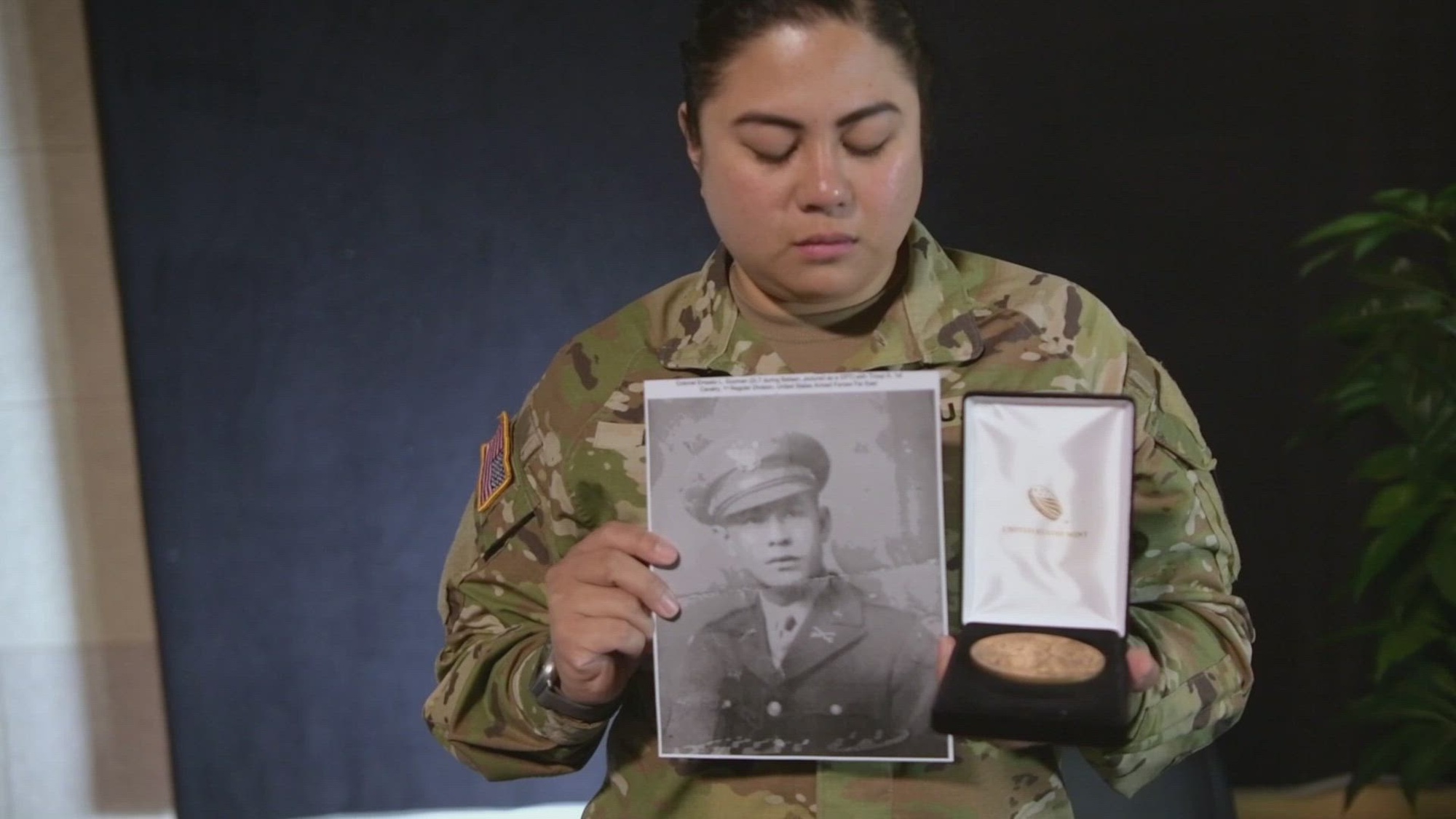 U.S. Army Capt. Cathy Reyes' grandfather survived the Bataan Death March. Reyes explains how her grandfather affected her life. (U.S. Air Force video by Senior Airman Ryan Prince.)