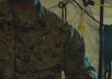 U.S. Navy corpsmen train at Mission Rehearsal Exercise 1-23 (B-Roll)