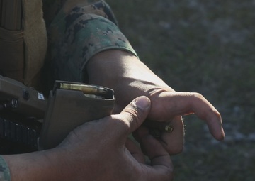 U.S. Marines conduct a force-on-force training exercise during Mission Rehearsal Exercise 1-23 (B-Roll)