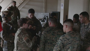 U.S. Marines recover a simulated downed aircraft during Mission Rehearsal Exercise 1-23 (B-Roll)